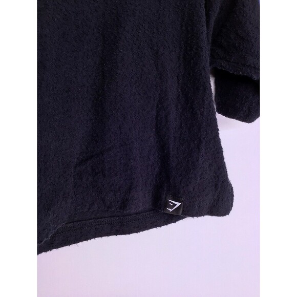 Gym‎ Shark Black Textured Crop Top Women's Size Small - Picture 3 of 6